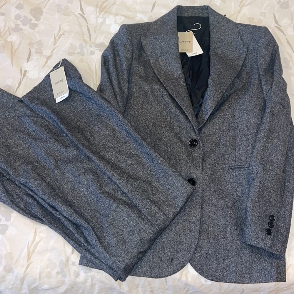 NWT Mango Wool Suit, Pant and Blazer - Picture 7 of 10